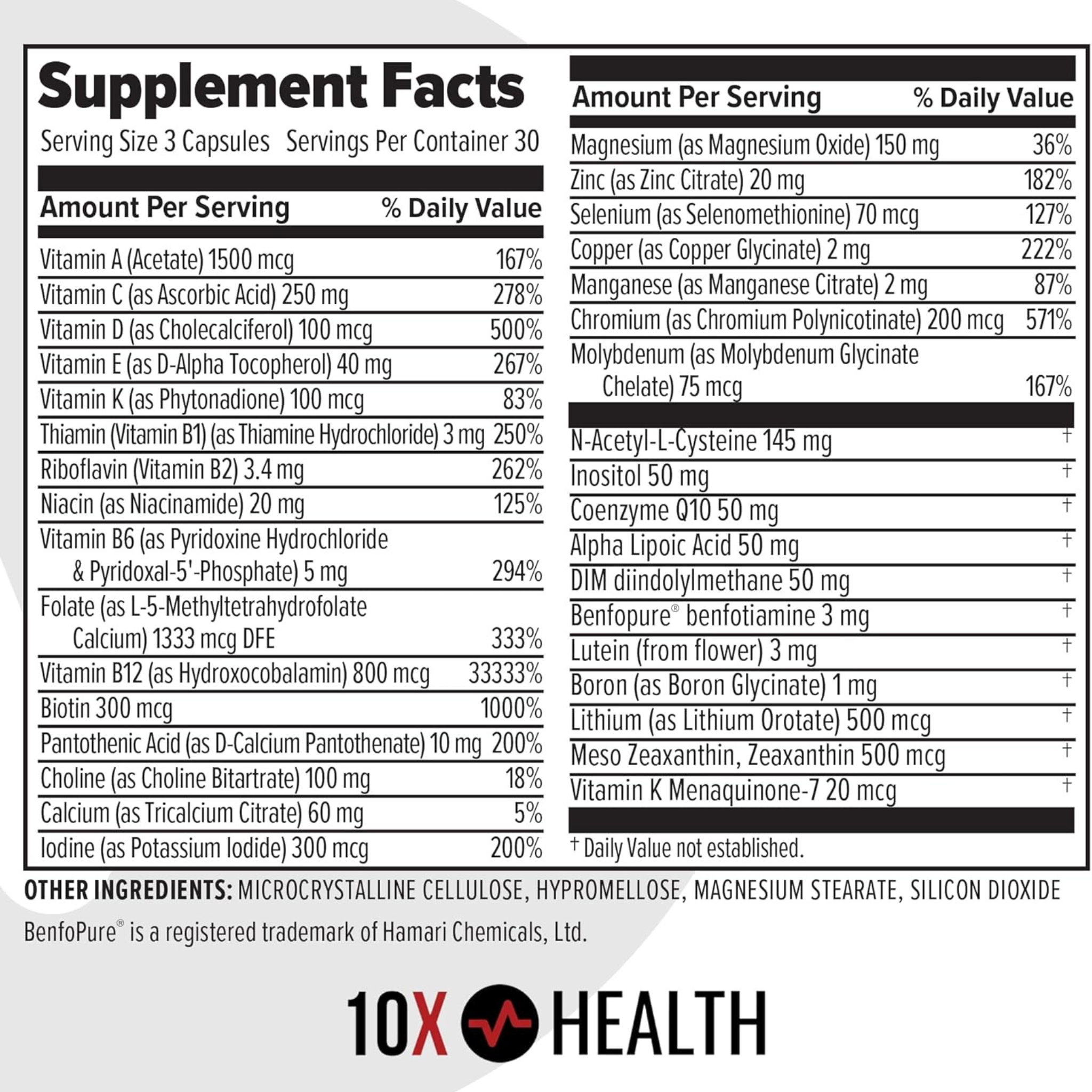 10X Health Optimize Multivitamin – 90 Capsules