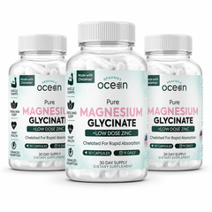 Ocean Pure Magnesium Glycinate + Low Dose Zinc – 90 Capsules