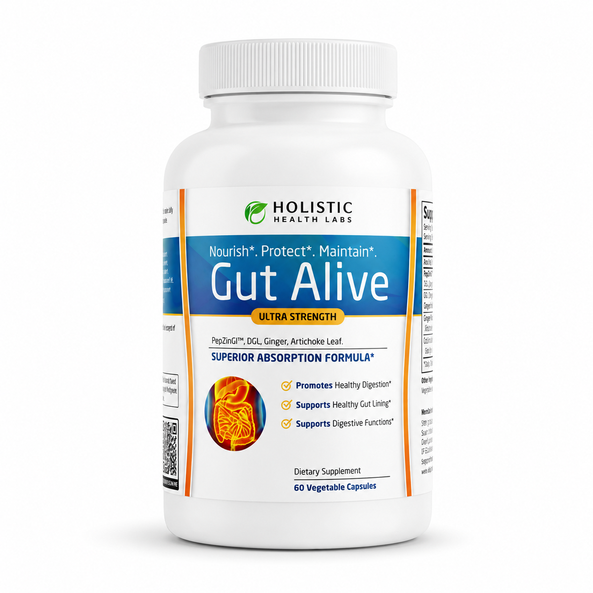 Holistic Health Labs Gut Alive | Ultra Strength Digestive Support