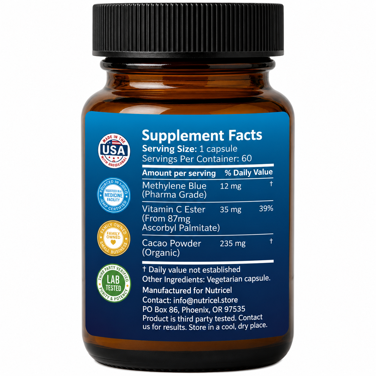 Nutricel Supplements Blue Boost | Enhanced Absorption Methylcobalamin Capsules
