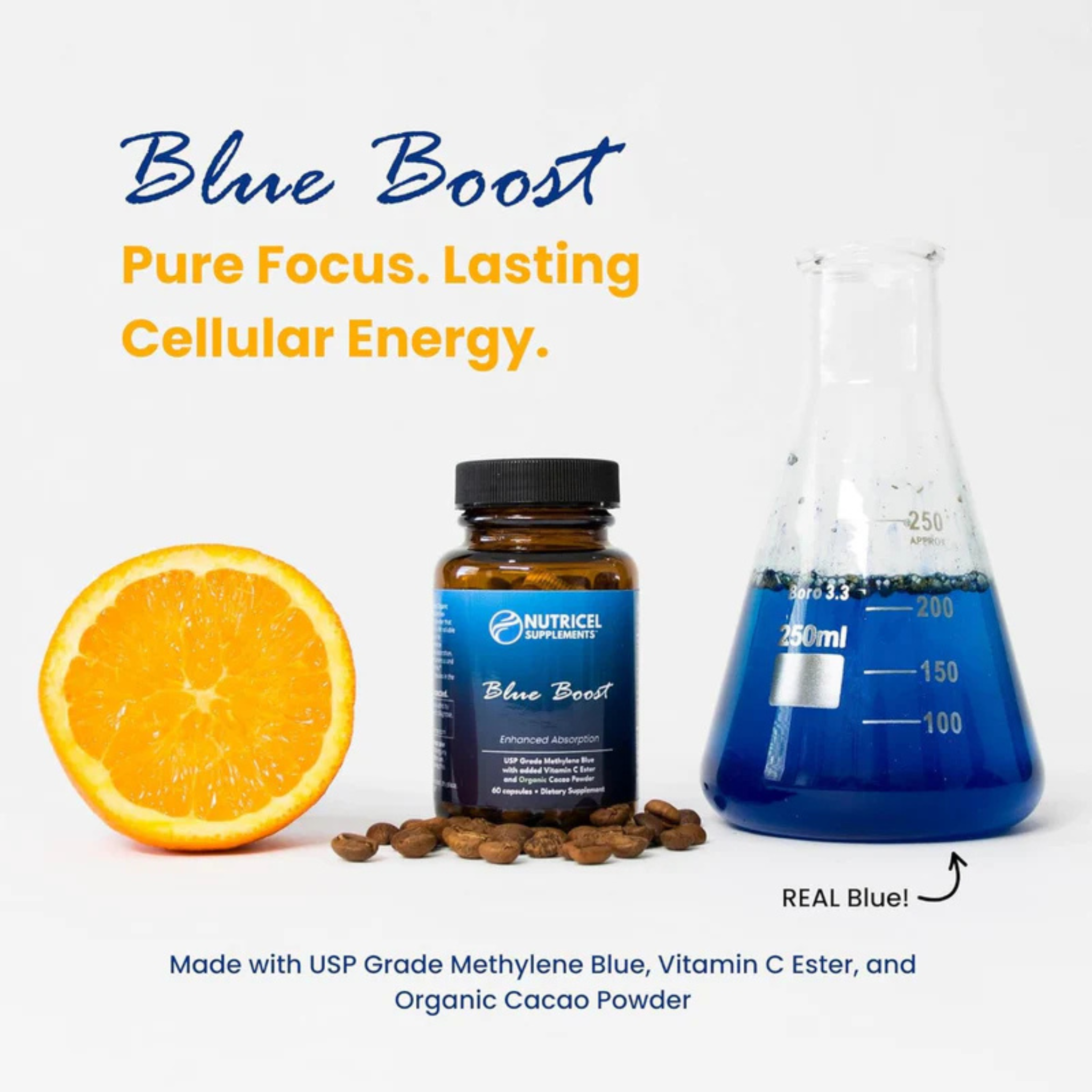 Nutricel Supplements Blue Boost | Enhanced Absorption Methylcobalamin Capsules