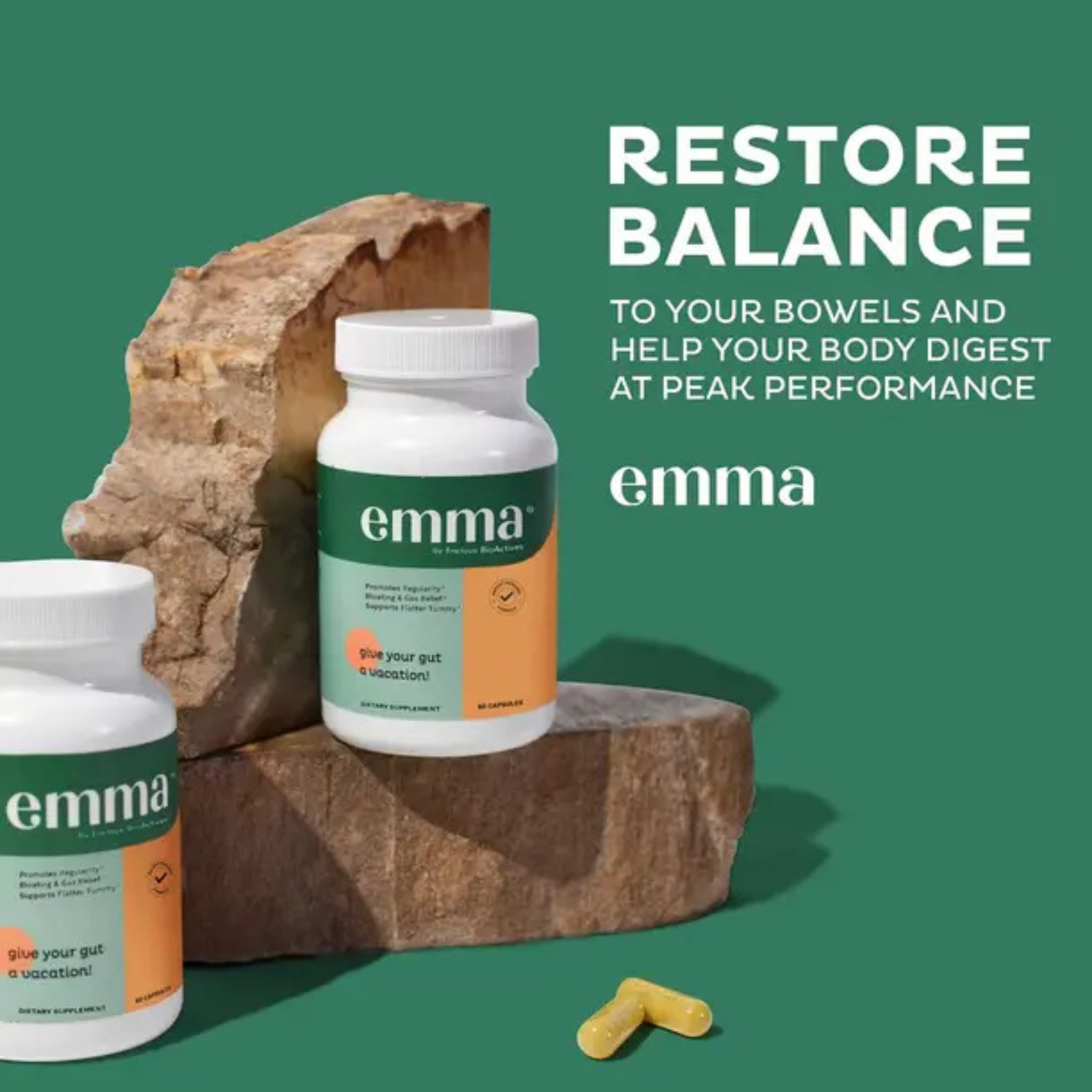Emma Gut Health Dietary Supplement – 60 Capsules