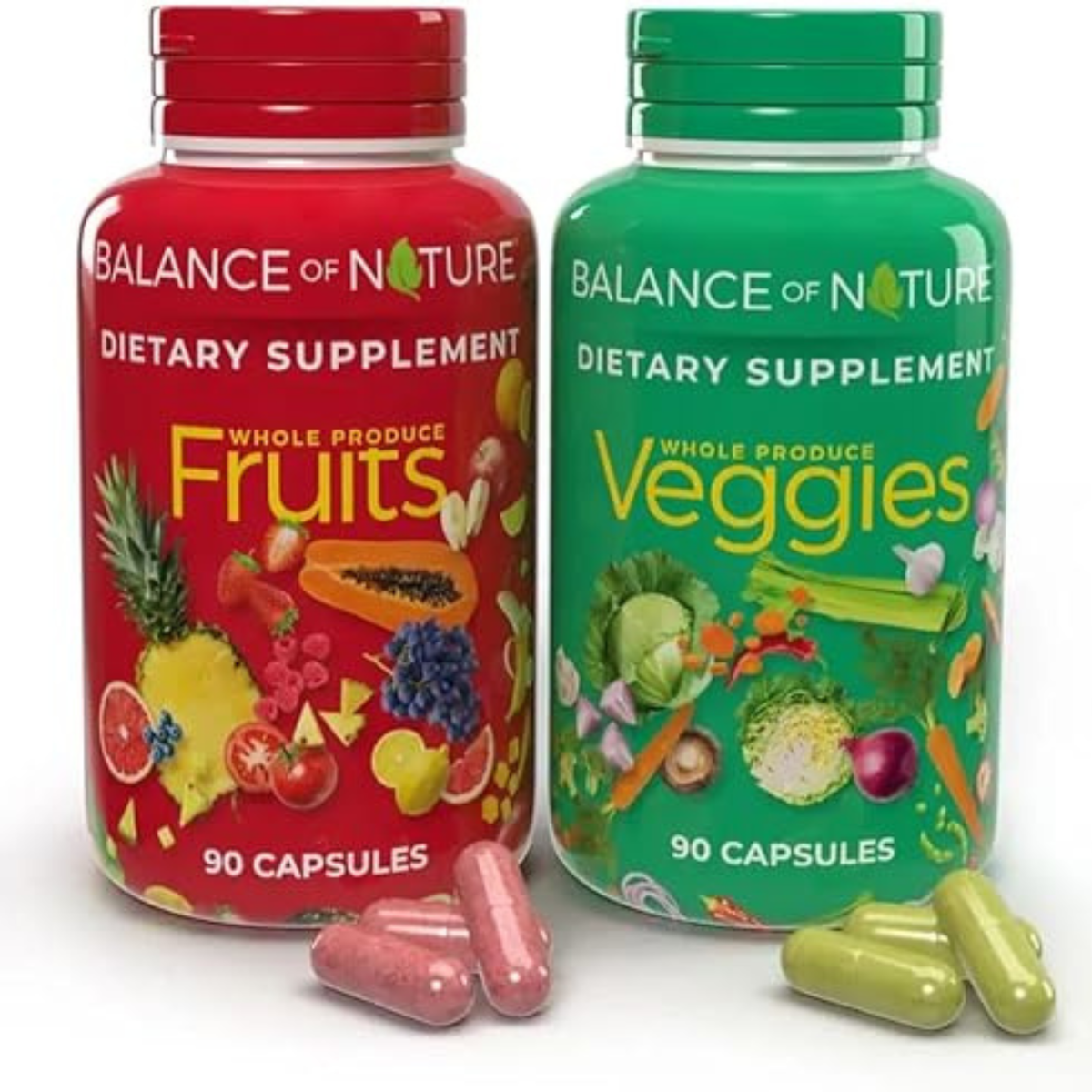 Balance of Nature Fruits & Veggies – Whole Food Dietary Supplement (90 Capsules)
