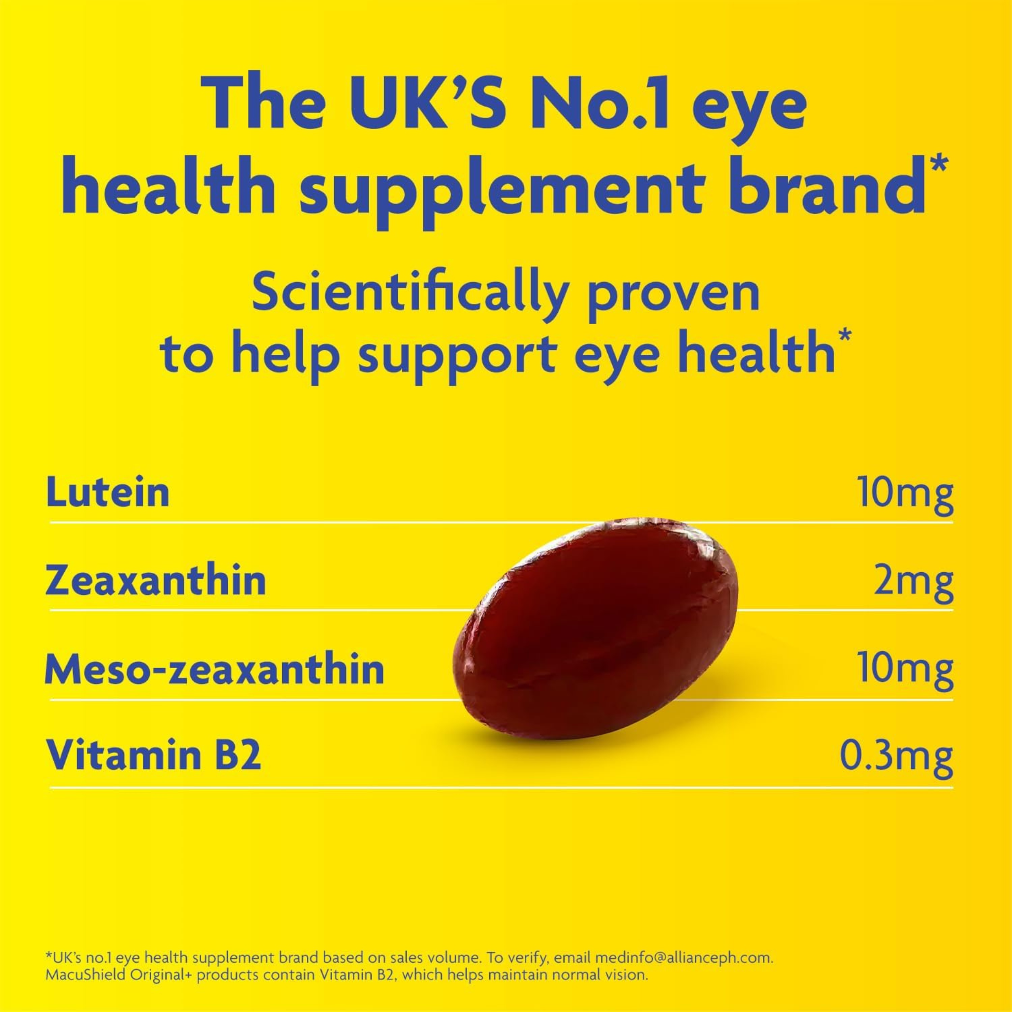 MacuShield Original+ Eye Health Supplement | Lutein, Meso-Zeaxanthin & Zeaxanthin | 90-Day Pack