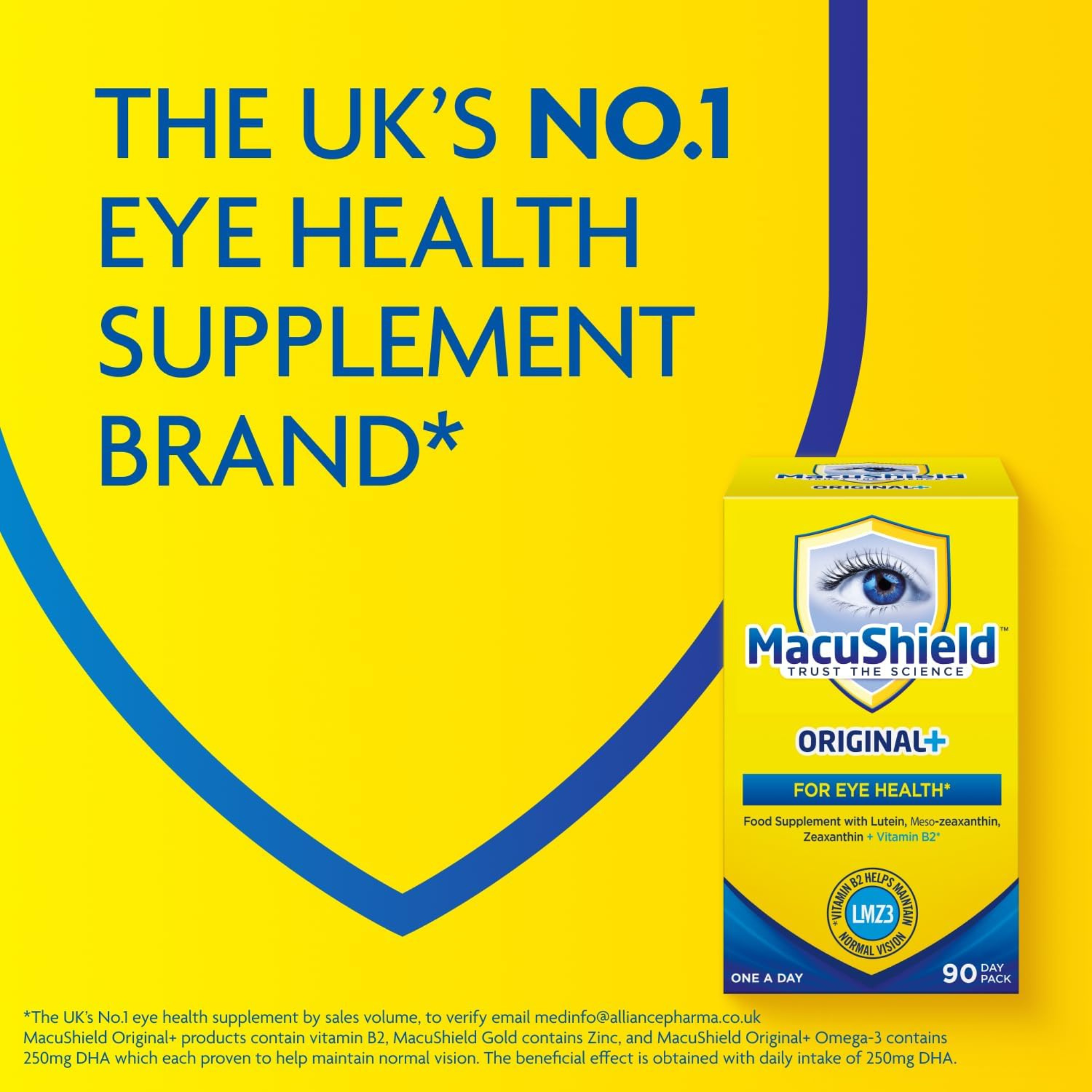 MacuShield Original+ Eye Health Supplement | Lutein, Meso-Zeaxanthin & Zeaxanthin | 90-Day Pack