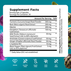 PureHealth Research Liver Health Formula – 60 Vegetarian Capsules