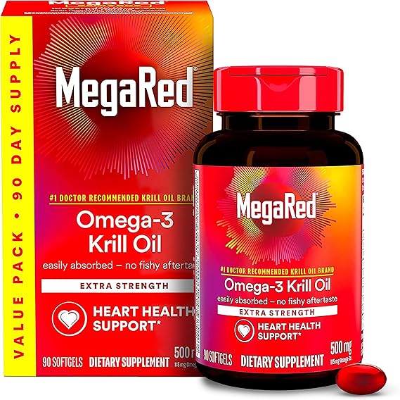 Schiff MegaRed Advanced 4 in 1 Krill Oil 500mg 80 Softgels Exp 2027 IMPERFECT BX