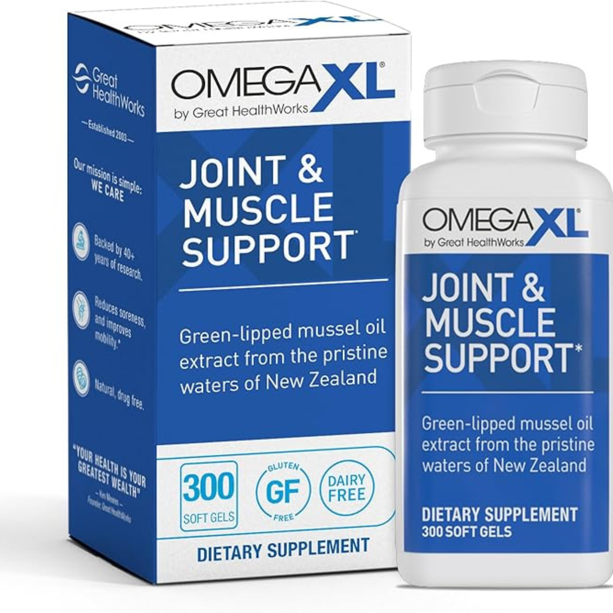Omega XL 300 Capsules Omega 3 Natural Joint Pain Relief Supplement Pack of 2