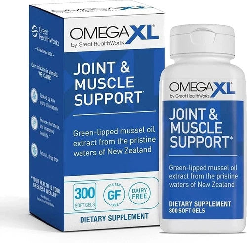 Omega XL 300 Capsules Green Lipped Mussel Joint & Muscle Relief Supplement, FAST