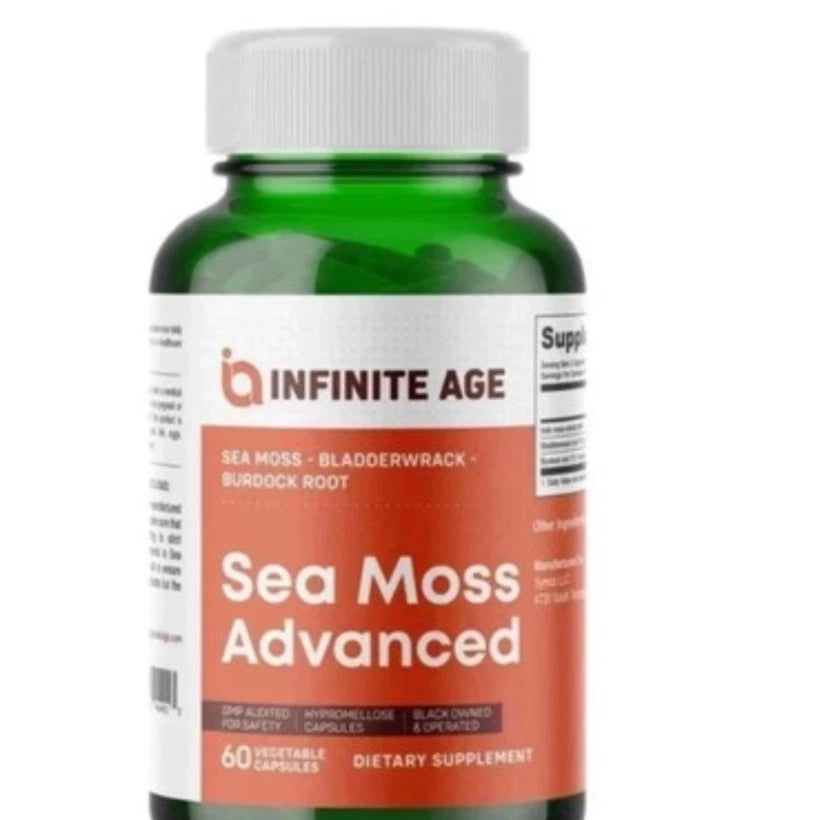INFINITE AGE 1250mg Sea Moss Advanced Superfood, High-Potency, Vegan - 60 Count