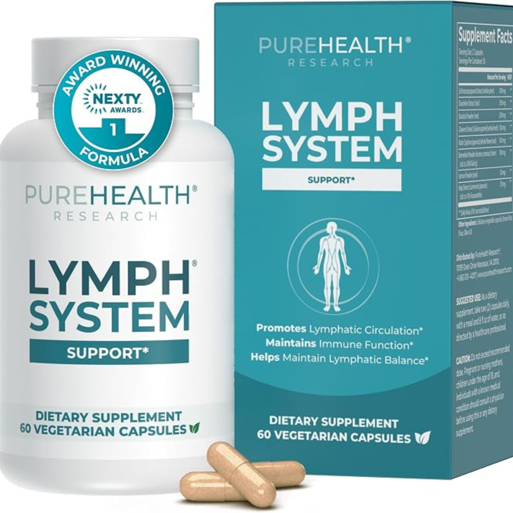 PureHealth Research Lymph System Support – 60 Vegetarian Capsules