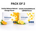 Combo-Unicity Unimate LEMON and Unicity Balance Natural Orange Flavor FREE